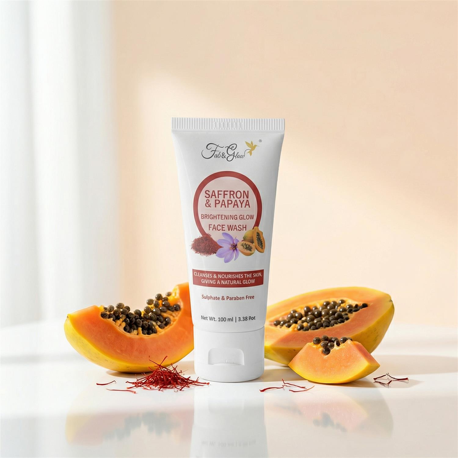 SAFFRON & PAPAYA  BRIGHTENING GLOW FACE WASH