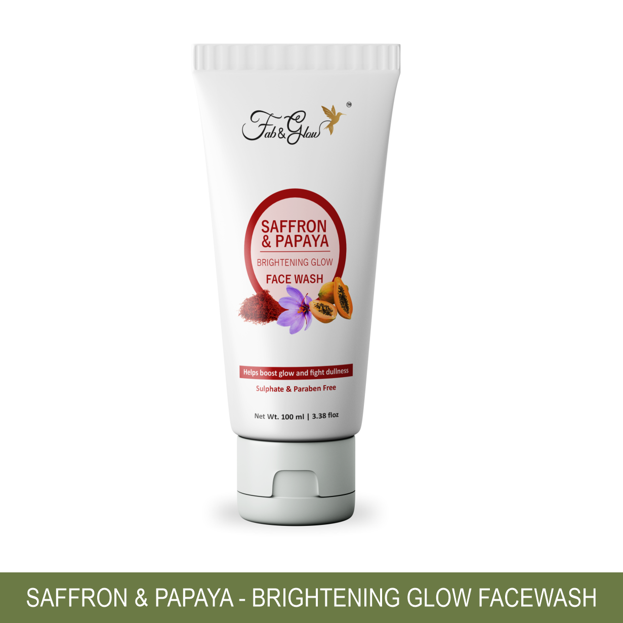 SAFFRON & PAPAYA  BRIGHTENING GLOW FACEWASH